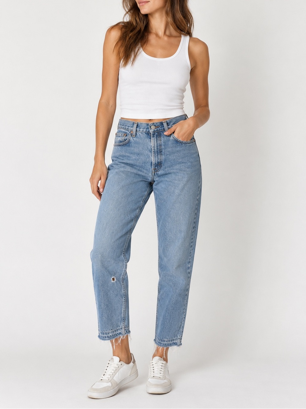 Vintage 90s Levi’s 550 High Rise Relaxed Tapered Mom Jeans 30” Waist